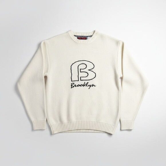 Brooklyn Xpress Other - Brooklyn Xpress Sweater Vintage B Patch Graphic Streetwear White Size M